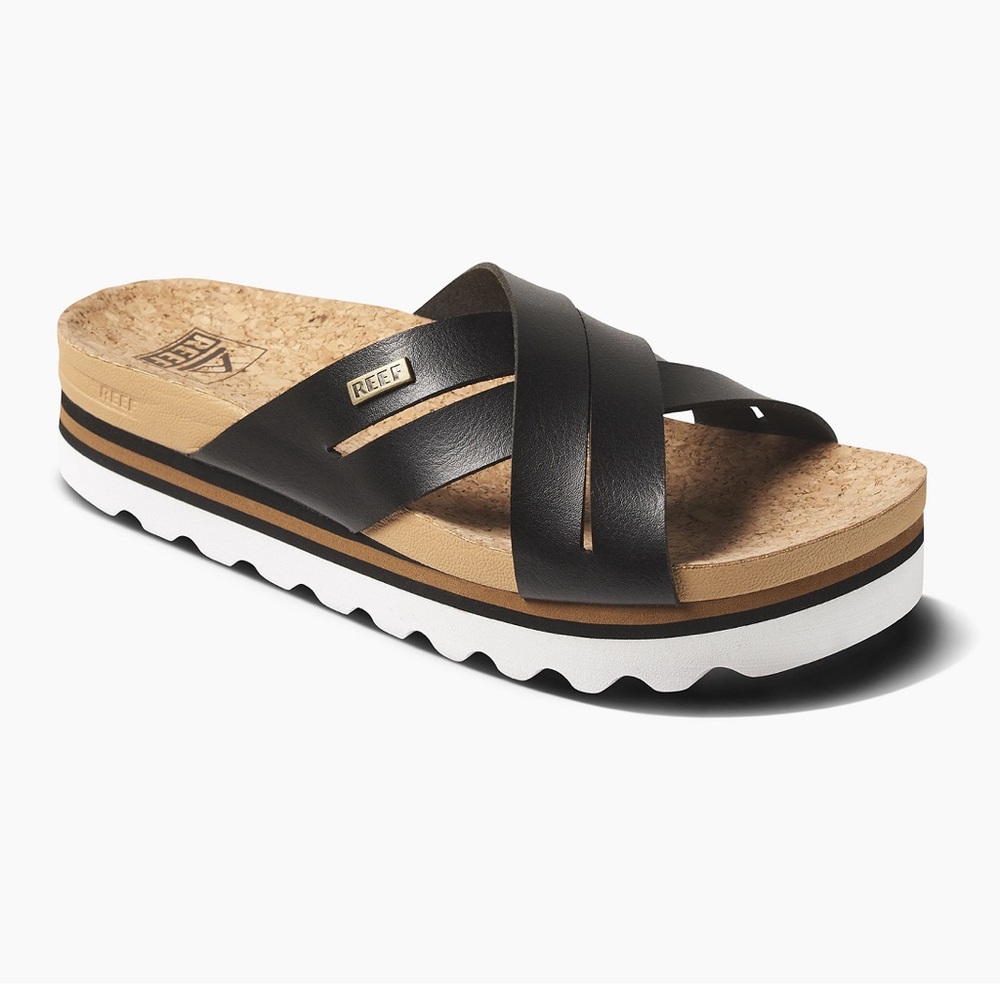 Reef Black and Tan Women's Sandals